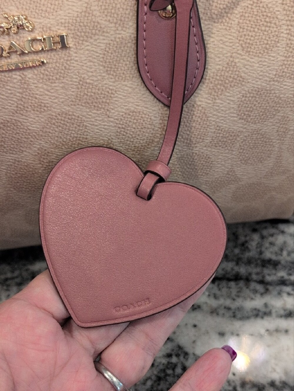 Coach Rowan Signature Canvas Satchel with Heart Charm - Picture 4 of 10